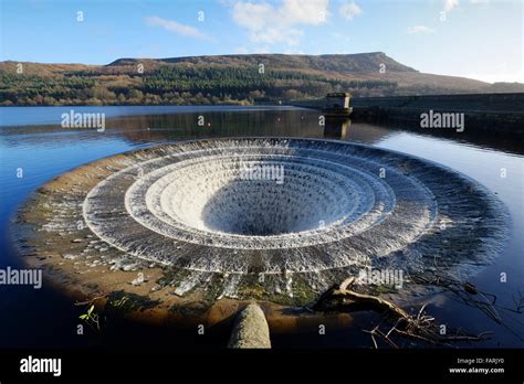 England, Derbyshire, Peak District National Park. Sinkhole overflow for the Ladybower Reservoir ...