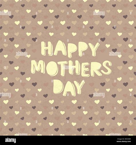 Happy mothers day card with hearts background. Vector Stock Vector ...