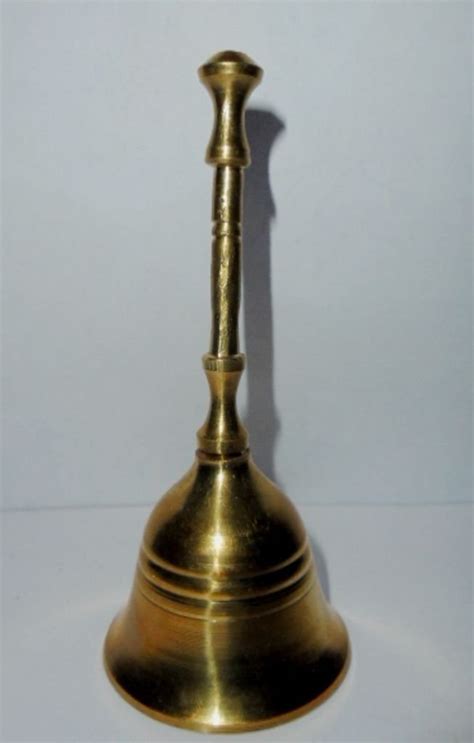 Buy Artcollectibles India small Brass Dinner Call Bell, Altar Bell, Prayer Bell, Hindu Puja ...