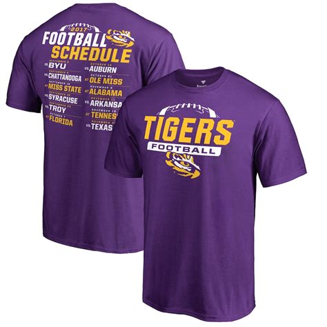 Fanatics Branded LSU Tigers Purple 2017 Football Schedule T-Shirt