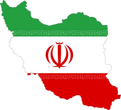 Iran Flag Map - Openclipart