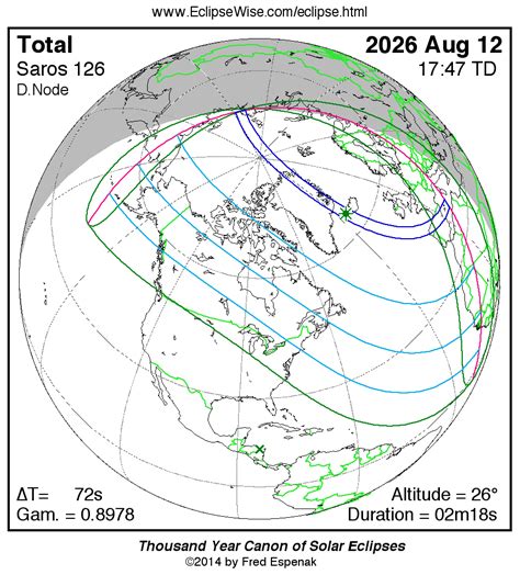 EclipseWise - Total Solar Eclipse of 2026 Aug 12