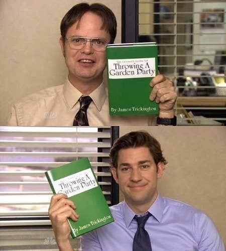 23 Of The Best Pranks Jim Pulled On Dwight In "The Office" Office Themed Party, Office Birthday ...