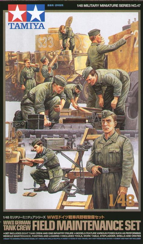 Track [48] > Figures > Tamiya 32547: 1/48 WWII German Tank Crew (9 ...