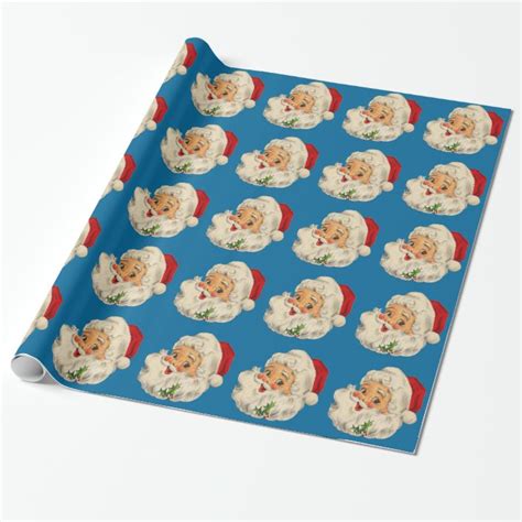 Vintage Santa Claus Wrapping Paper | Zazzle.com