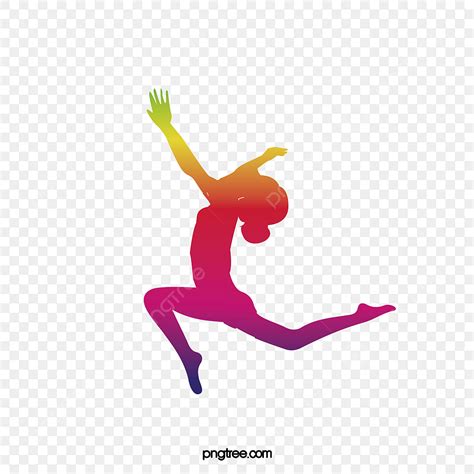 Ballet Dancing Girl Silhouette PNG Transparent, Girl Dancing Colored Silhouettes, Dancing ...