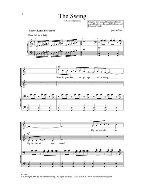 Justin Metz "The Swing" Sheet Music PDF Notes, Chords | Concert Score 2 ...