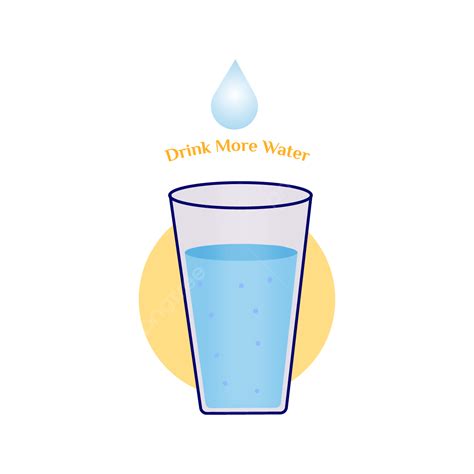 Kid Drinking Water Vector Art PNG, Drink More Water Vector Illustration, Water, Water Glass ...