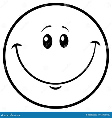 Black and White Smiley Face Cartoon Character Editorial Image - Illustration of happiness ...