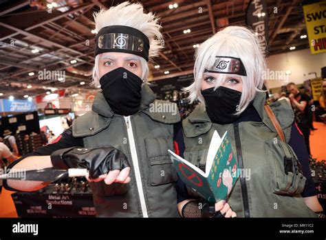 Participant dressed as characters from Naruto at the MCM Comic Con ...