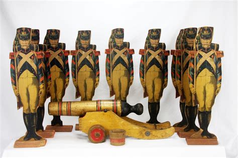 Antique Victorian Lithographed Wood Toy Soldiers with Cannon | Victorian toys, Toy soldiers, Toys