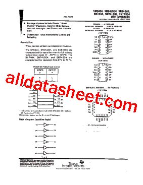 SN74LS04N Datasheet(PDF) - Texas Instruments