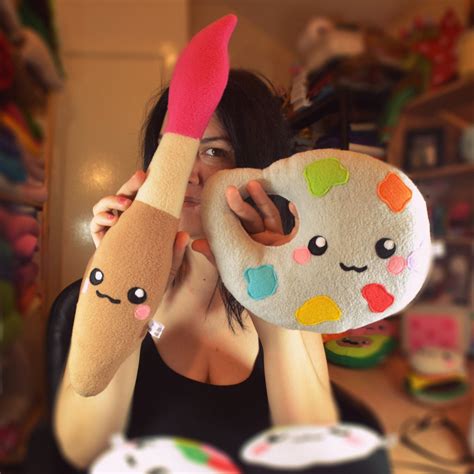 Painting brush and palette SET kawaii plush toys plushies – Plusheez