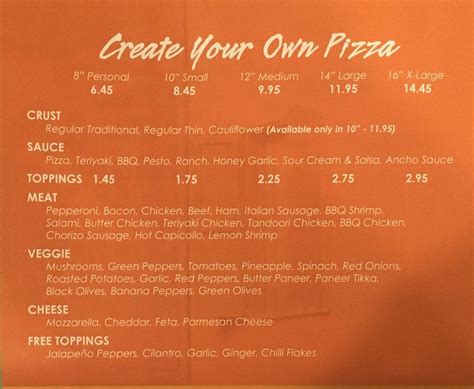 Menu at Red Swan Pizza pizzeria, Edmonton, 98 Ave NW