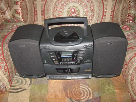 Sony Dual Cassette CD Player AM/FM Stereo Boombox CFD-ZW160 Central ...