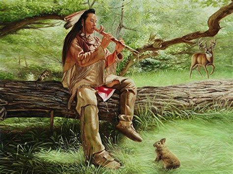 CHIBIABOS THE FLUTE PLAYER | Native american paintings, Native american ...