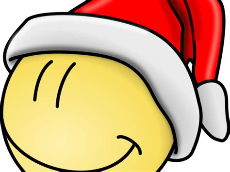 Santa Hat Clipart Line Art - Merry Christmas Smiley Face Santa Claus ...