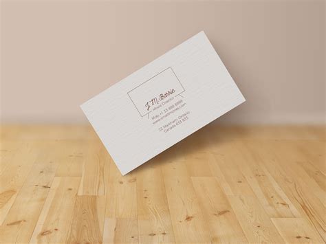 Extremely Simple Free Business Card Design & Mock-up PSD