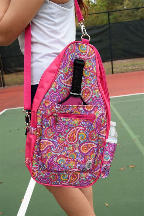 Obsessed with this Pink Paisley Pickleball bag! Aren't you?? Available at #NicolesTennisBoutique ...