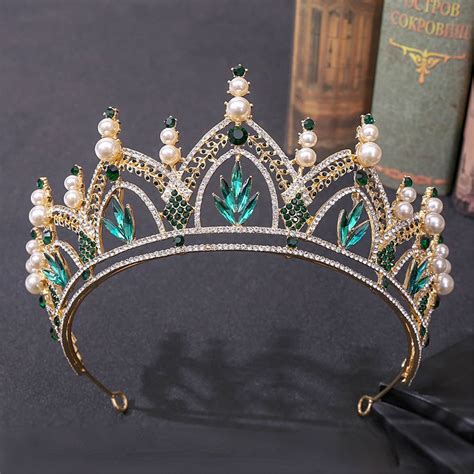 material:alloy,rhinestone, size: diameter:15.2 height:8cm luxury tiara ...