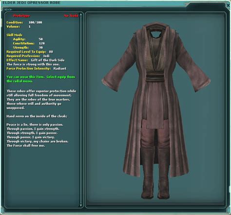 Elder Jedi Oppressor Robe | SWG Wiki | FANDOM powered by Wikia