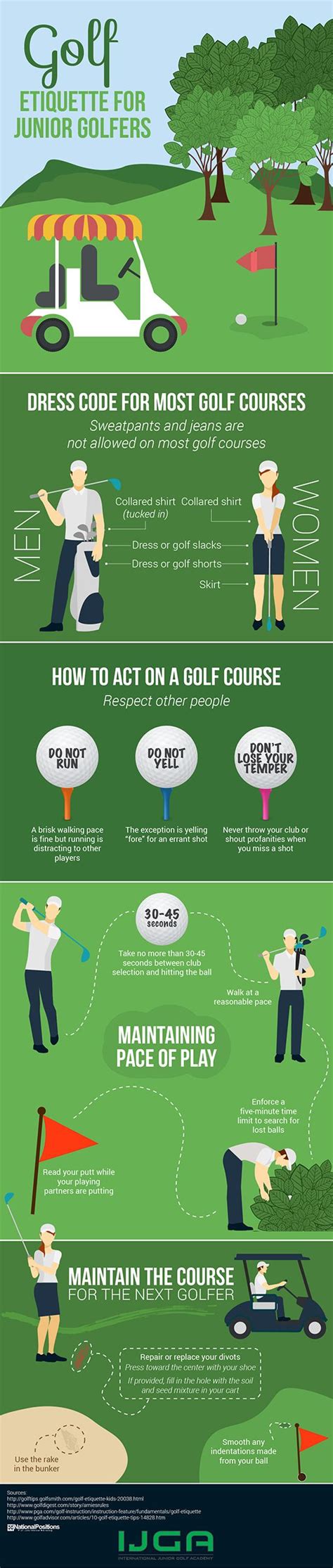 Golf Etiquette for Junior Golfers | Golf etiquette, Golf quotes, Golf tips