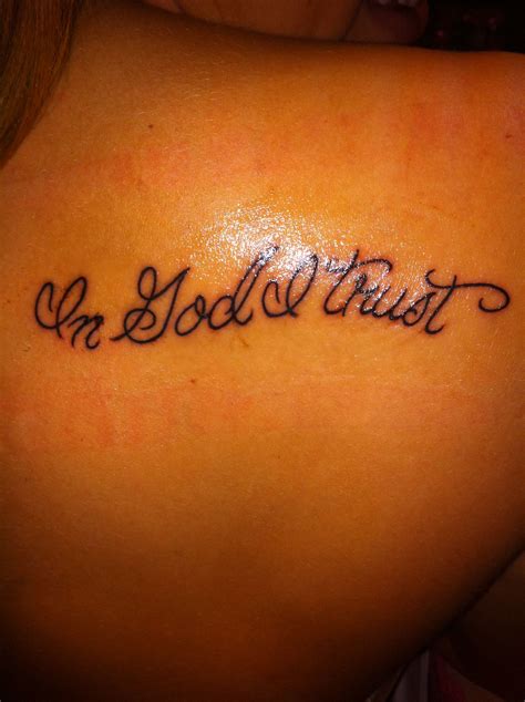 In God I Trust | Inspirational tattoos, Meaningful tattoo quotes ...