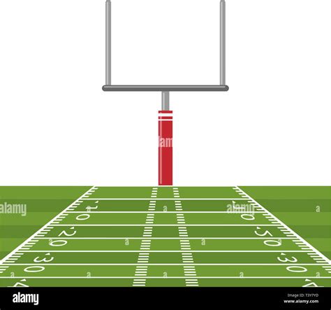 american football field goal post touchdown game illustration Stock ...