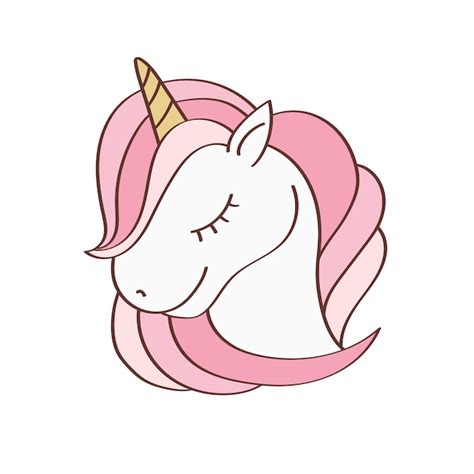 Premium Vector | Clipart unicorn head in cartoon style. cute clip art ...