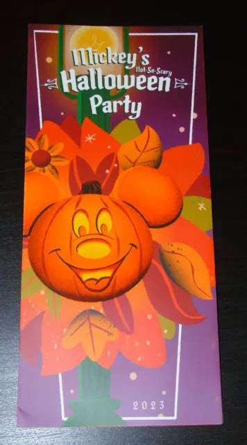 DISNEY MICKEY'S NOT So Scary Halloween Party Park Map 2023 $6.34 - PicClick