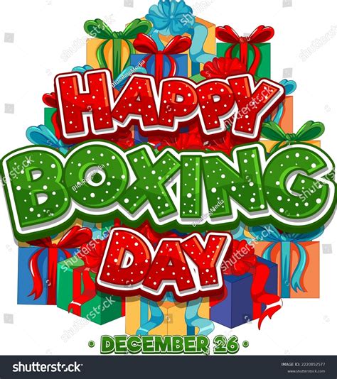 Happy Boxing Day Banner Design Illustration Stock Vector (Royalty Free ...