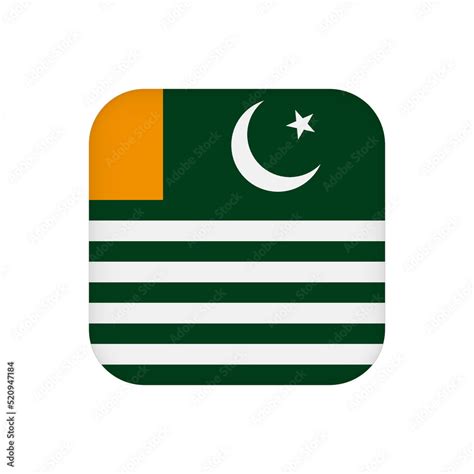 Azad Kashmir flag, official colors. Vector illustration. Stock Vector ...