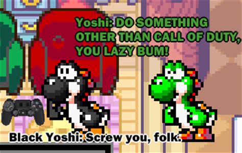 Yoshi meets SML Black Yoshi by FnafFanGamer12 on DeviantArt