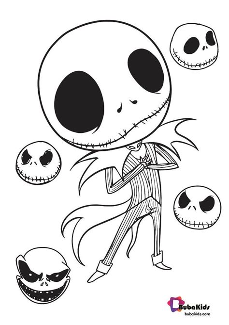 Jack Skellington Printable Coloring Pages - Printable Templates