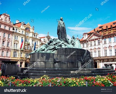 Statue Of Jan Hus, Prague Stock Photo 79392193 : Shutterstock