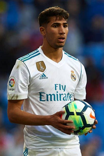 Achraf Hakimi of Real Madrid in action during the La Liga match ...