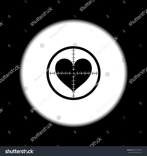 Illustration Crosshair Icon Heart Stock Vector (Royalty Free) 400229074 ...