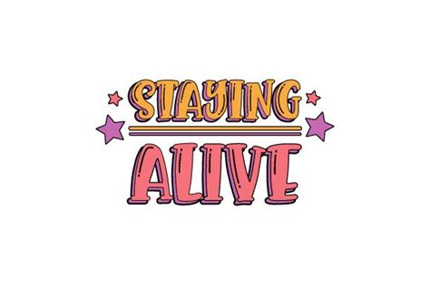 Staying Alive Coffee Mug Sticker SVG Cut file by Creative Fabrica ...