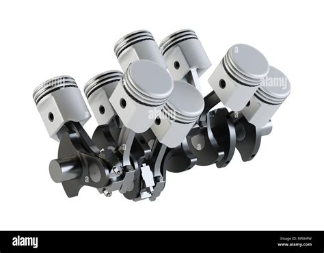 V8 engine pistons on crankshaft hi-res stock photography and images - Alamy