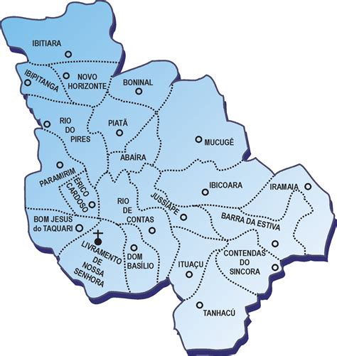 Paróquia Nossa Senhora do Livramento: Mapa da Diocese de Livramento de Nossa Senhora - Bahia