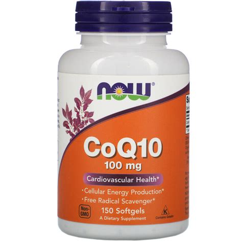 Now Foods, CoQ10, 100 mg, 150 Softgels - iHerb