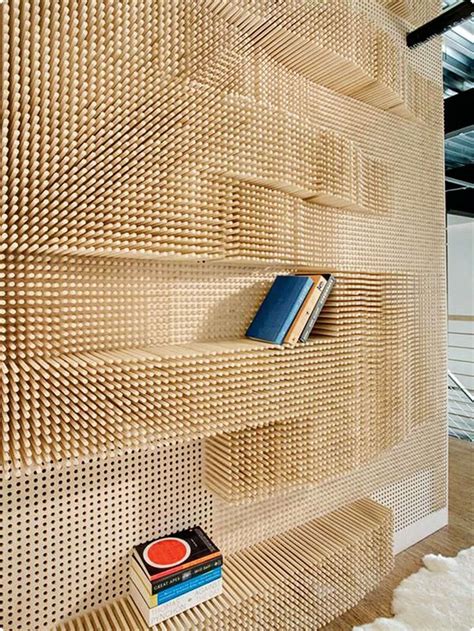 Shelves made of pegs Interior Architecture, Interior And Exterior, Building Architecture, Peg ...