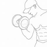 Dumbbell Coloring Pages sketch template