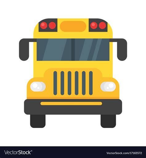 School bus front Royalty Free Vector Image - VectorStock