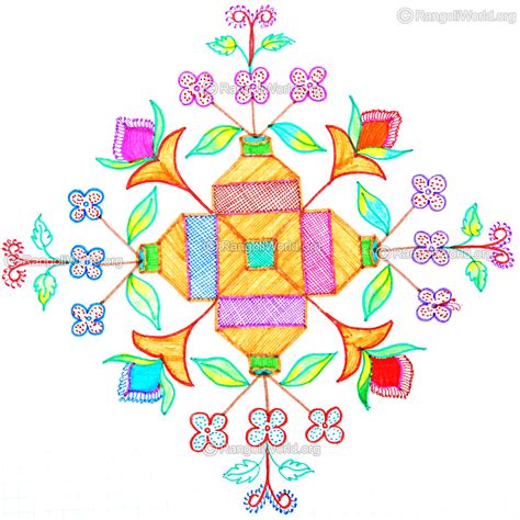 Diwali Kolam Designs 2014, 37 colorful kolam collections