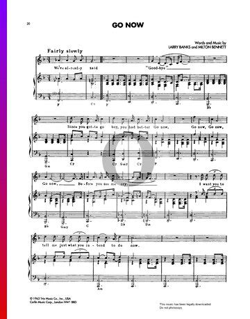 Go Now (Bessie Banks) Piano Sheet Music - OKTAV