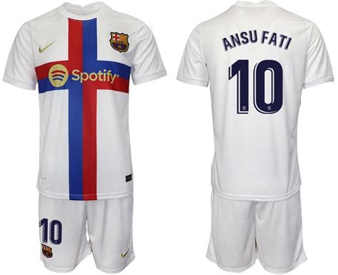 ANSU FATI 10 Neue dritte Trikot von FC Barcelona 2022-23 weiß ...