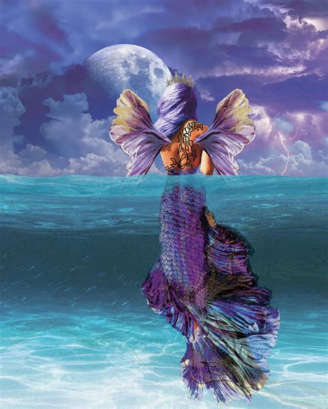 Mermaid Angel of Storms Digital Art by Elizabeth Lisy Figueroa - Pixels