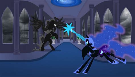 Nightmare Moon Battling the Pony of Shadows by natebrony2001 on DeviantArt