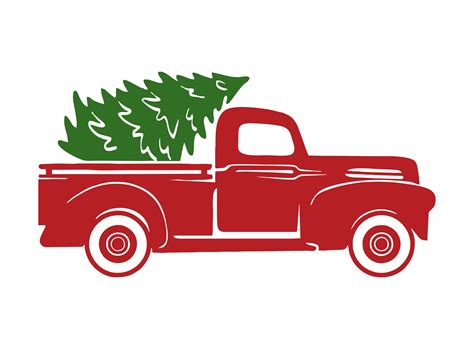 Christmas Truck & Tree SVG EPS JPG Png Dwg Digital Download - Etsy